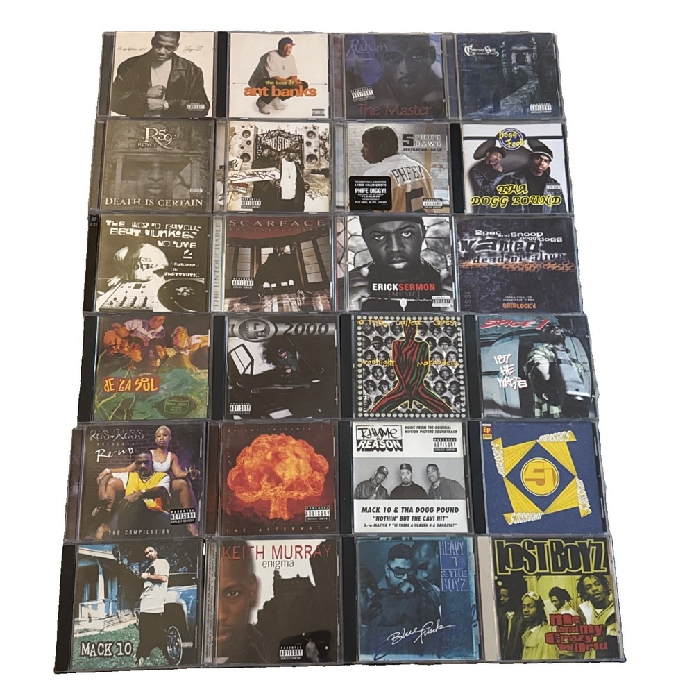 24 CD Lot 90s Hip Hop Rap Scarface Rakim De La Soul Spice 1 Lost Boyz Royce